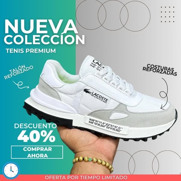 TENIS LACOSTE NUEVO MODELO 40%OFF